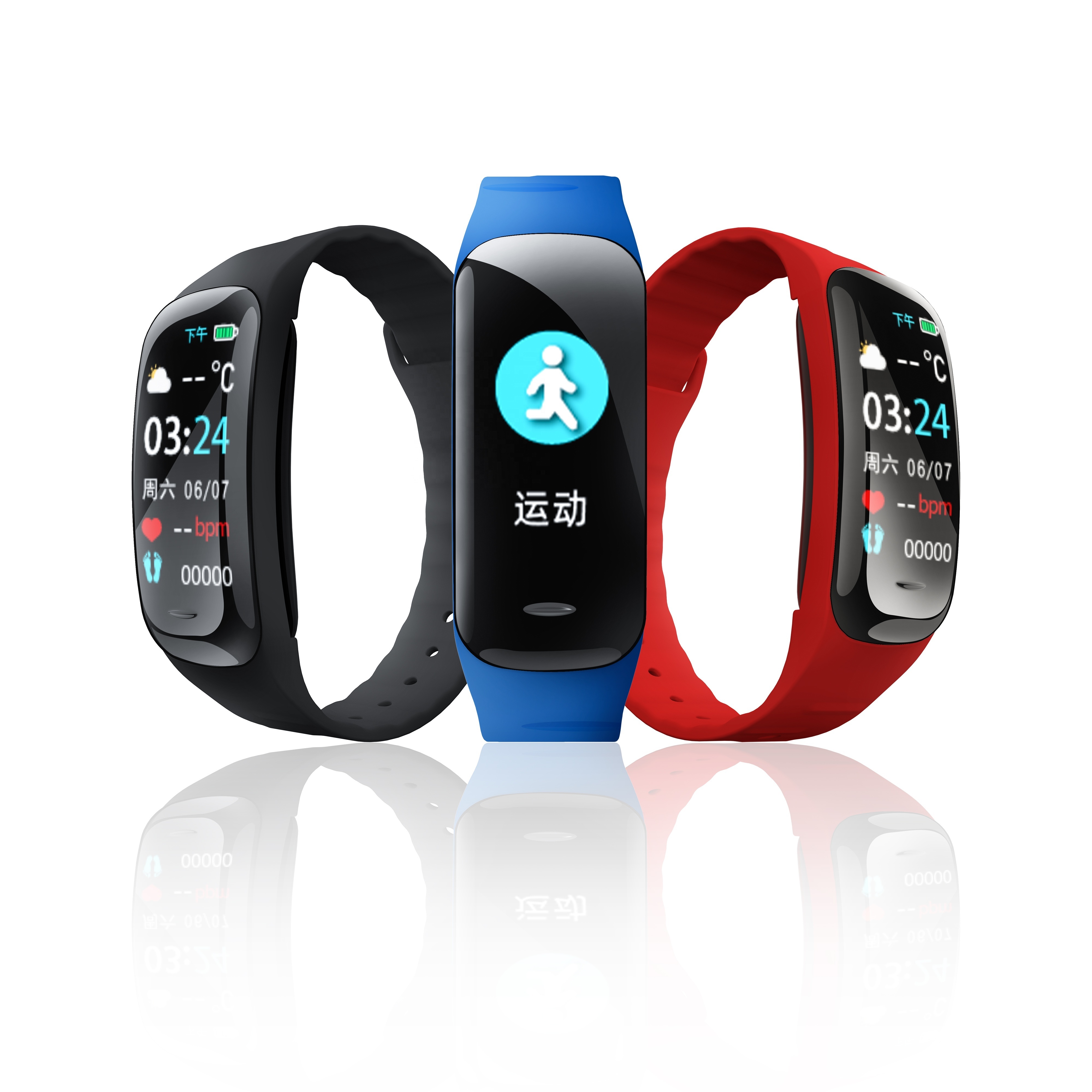 Sport Smart Watch Men Women Fitness Smart Band Pedometer Multifunction Bt Blood Pressure Blood Oxygen Wristband For Android Ios