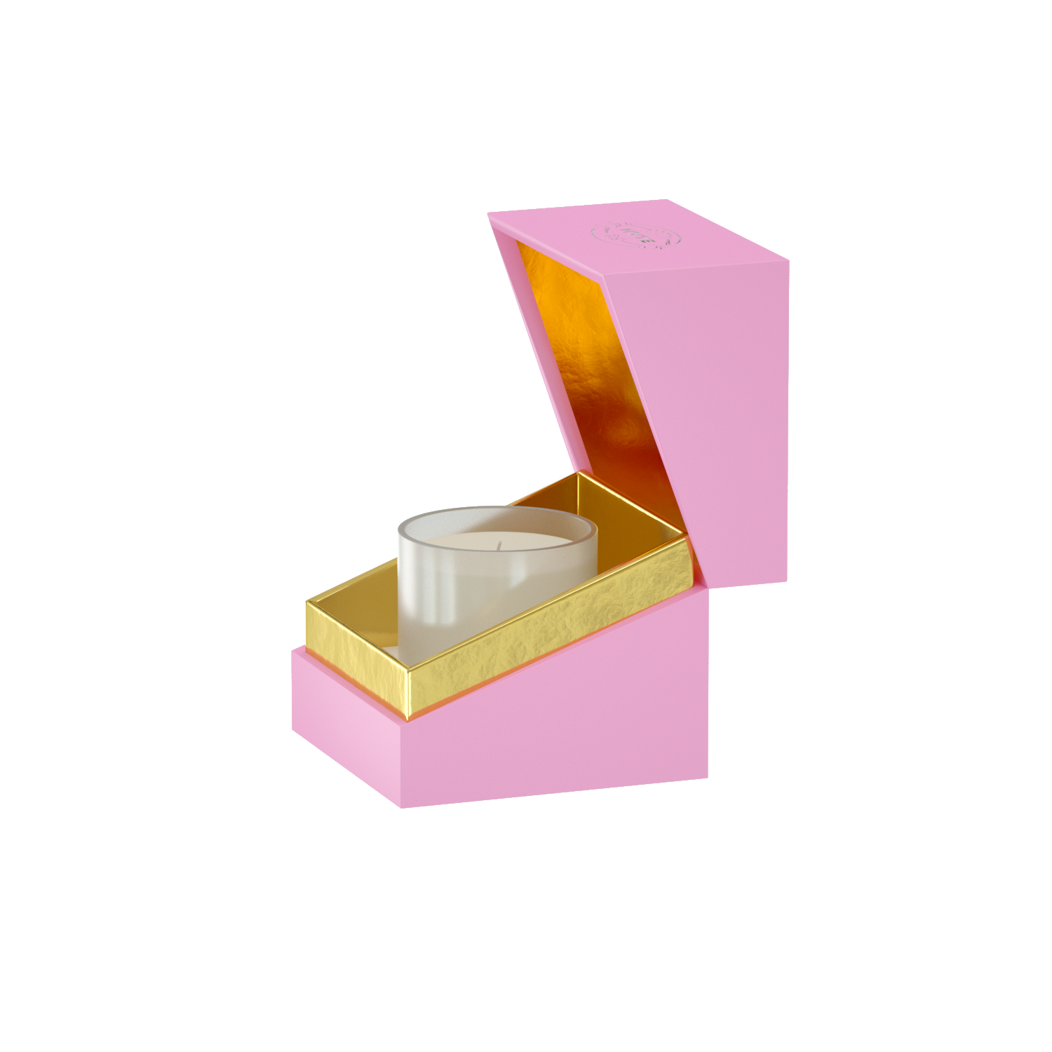 Custom luxury gift box pink paper box for candle and perfume and wine packaging boxes