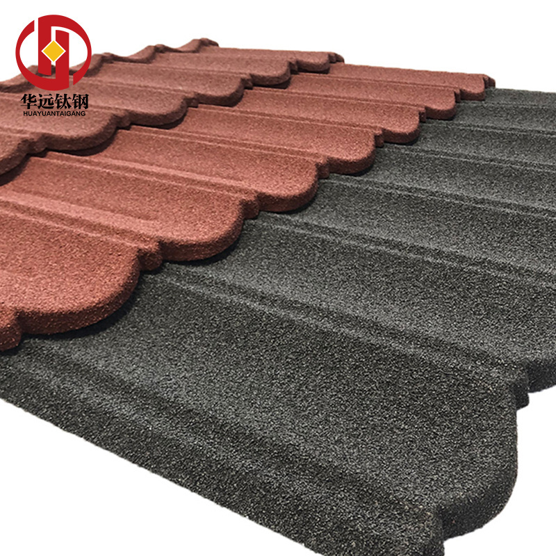 Philippines Colored Stone Coated Zinc Steel Roof Tiles Aluminum Roof Panel Oil Resistant Waterproofing for Home Roofing