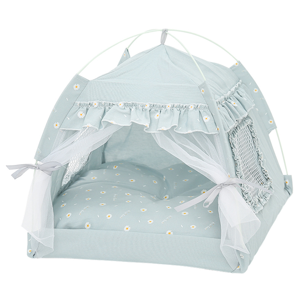 Factory Best Price Hoopet Luxury Multi-functional Princess Cat Dog House Bed With Tent