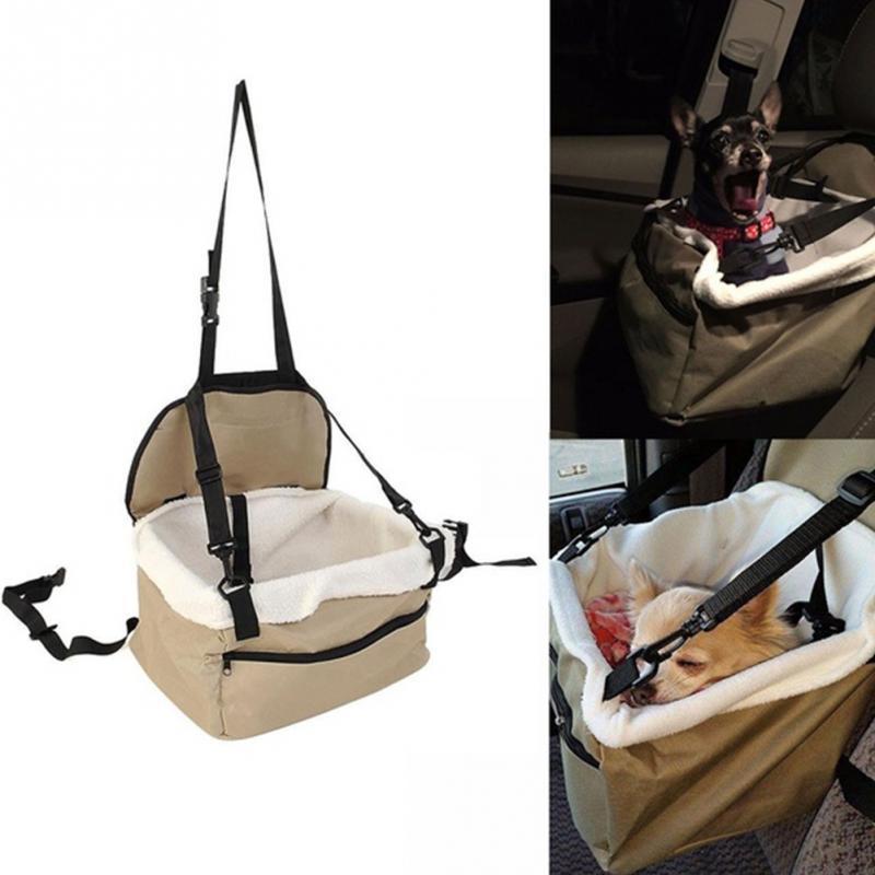 Small Dog Cat Pet Travel Carrier Tote Bag Purse, Portable Pet Soft Car Booster Seat Soft Safety Dog Cat Puppy Carrier Cage