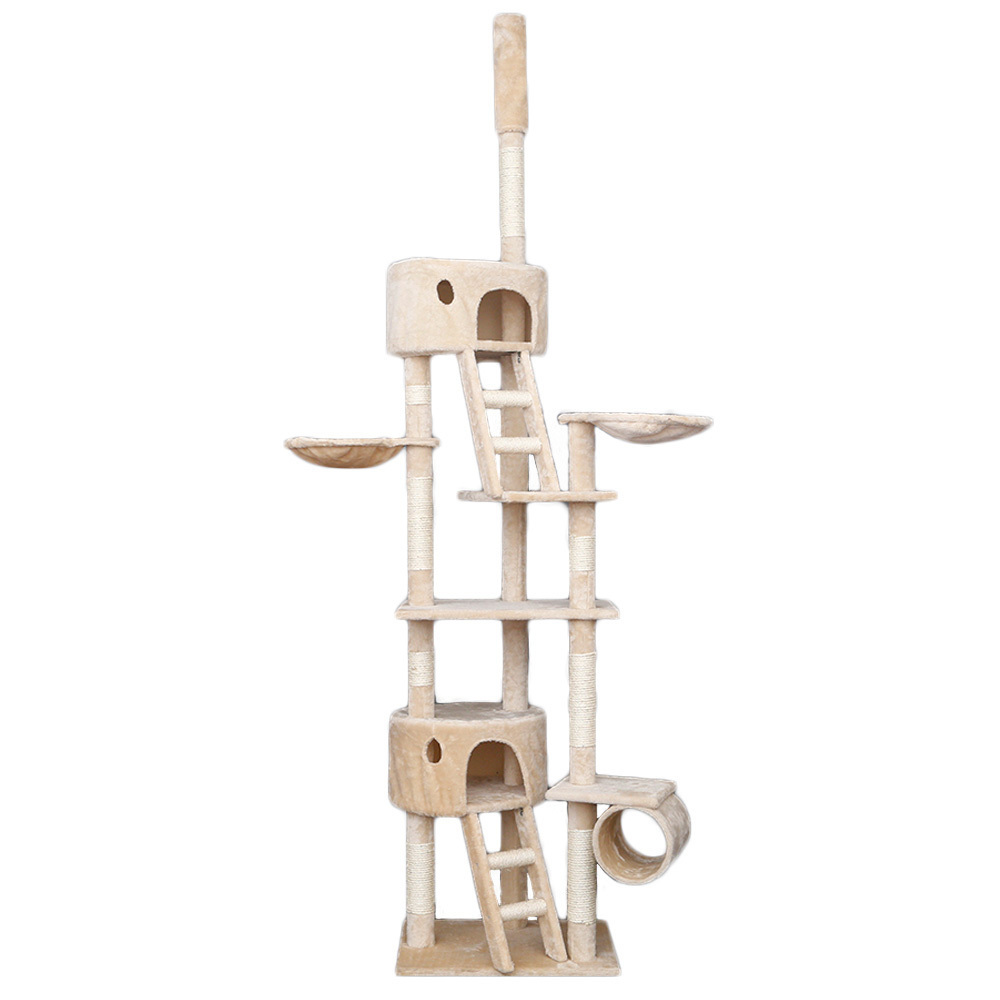 Hoopet High Quality Sisal Floor To Ceiling Cat Scratcher Furniture Tree Wholesale