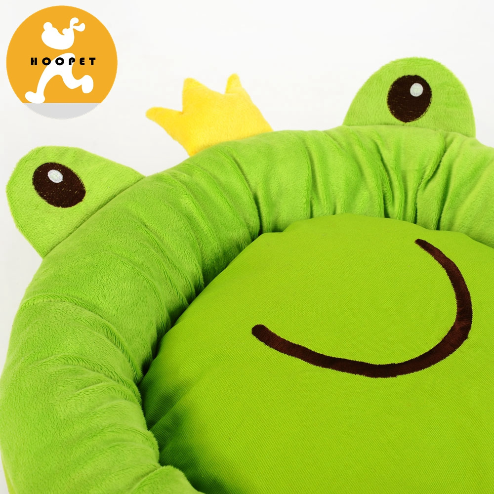 HOOPET Factory Sale Various Cute Cartoon The Frog Prince Pet Bed Wholesale Round Dog Bed Inserts