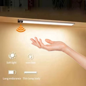 Hytik Wireless Motion Sensor Closet Lights USB Rechargeable High 3- color dimmable Kitchen Cabinet Makeup Activated Night Light