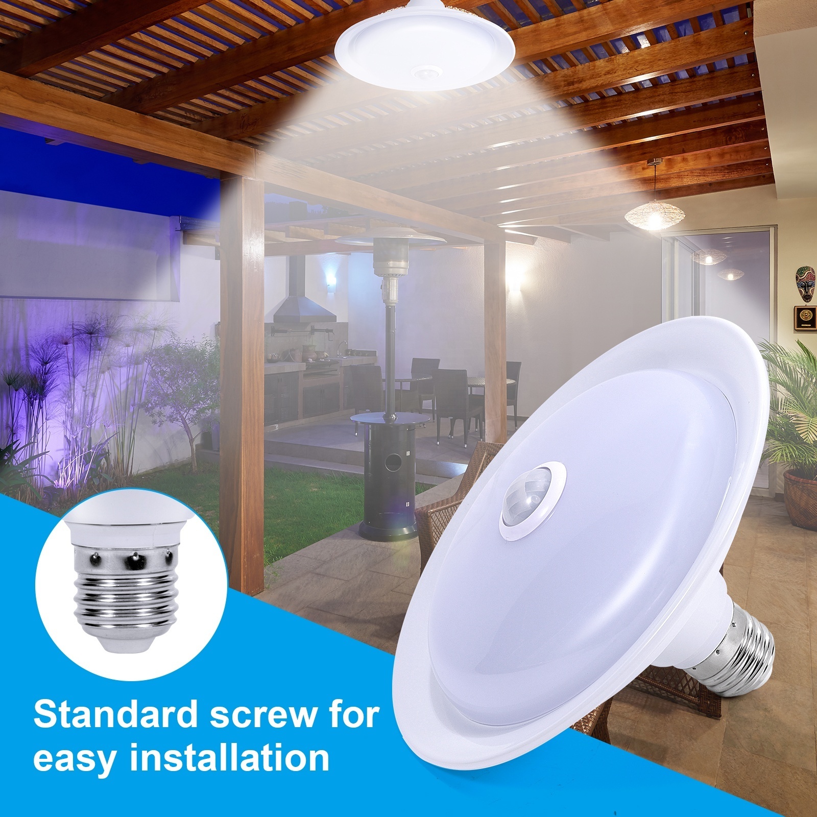 Energy Saving Led Bulb Sensor Smart Infrared PIR Motion Sensor High Brightness Bulb Light Living Room E27 18W 6500K PC AC 60 90