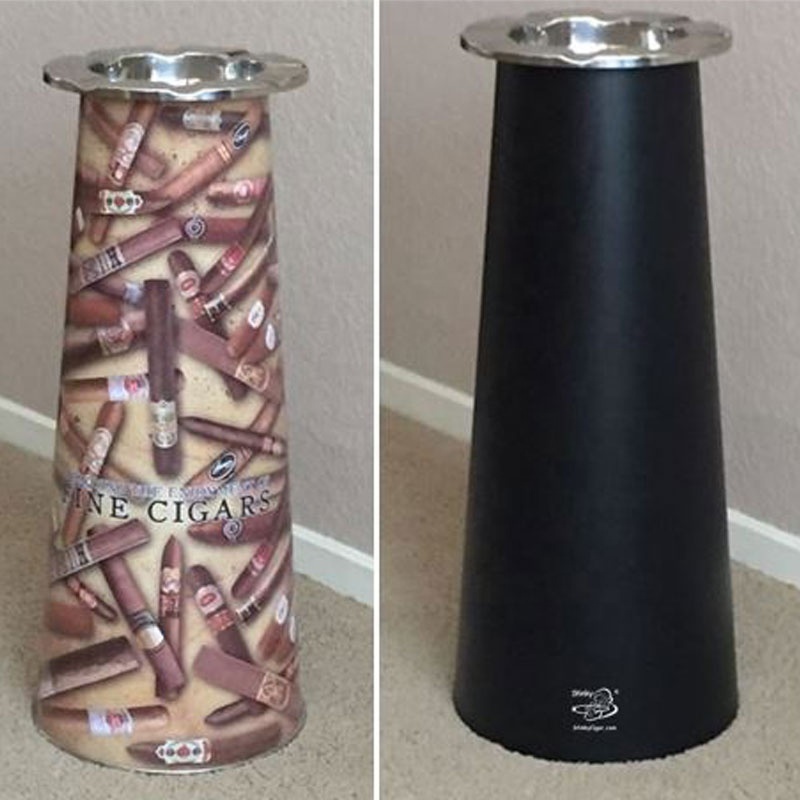 cigar club use cone tin pedestal floor standing cigar ashtray with windproof stainless steel bowl ashtray