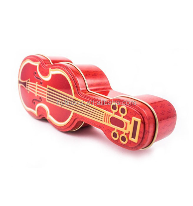 Guitar shape mint tins case candy box