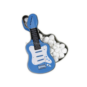 Guitar shape mint tins case candy box