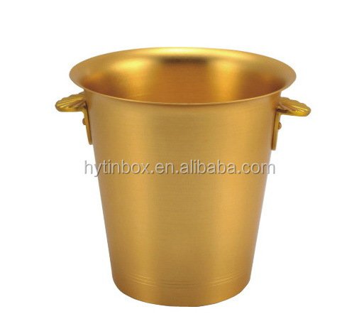 top quality gold color sanding finish aluminum ice bucket