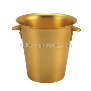 top quality gold color sanding finish aluminum ice bucket