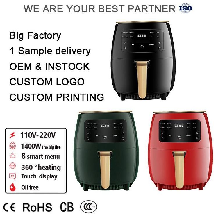 Wholesale EXW price CE ROHS Smart digital power toaster cuisinart 3.5l 110V 220 240V custom best multi small oil-free air fryer