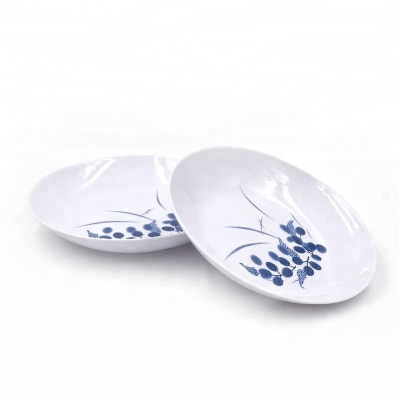 Simple chinese melamine porcelain catering serving dishes