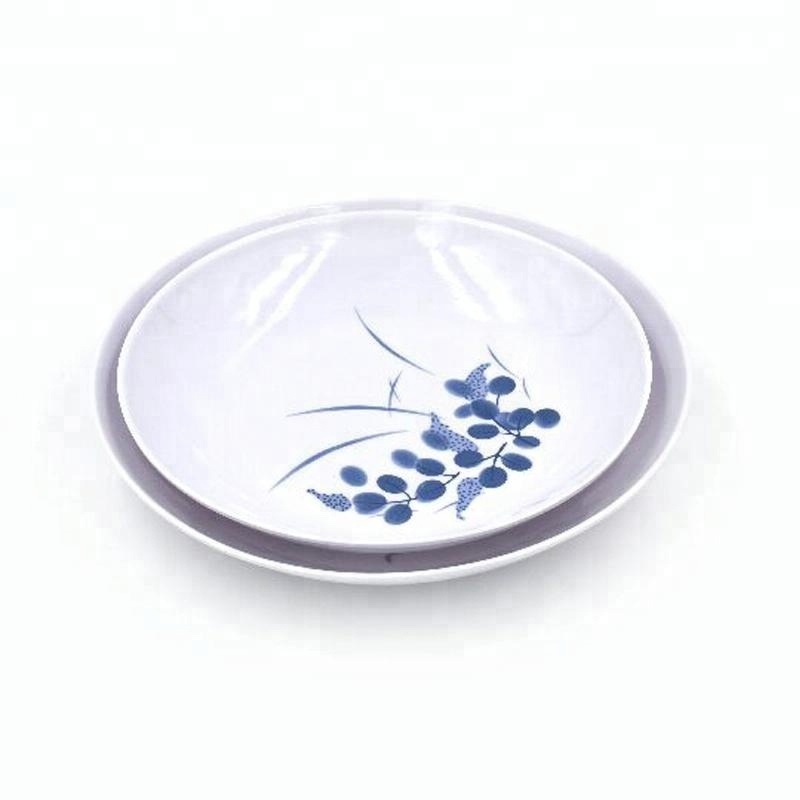 Simple chinese melamine porcelain catering serving dishes