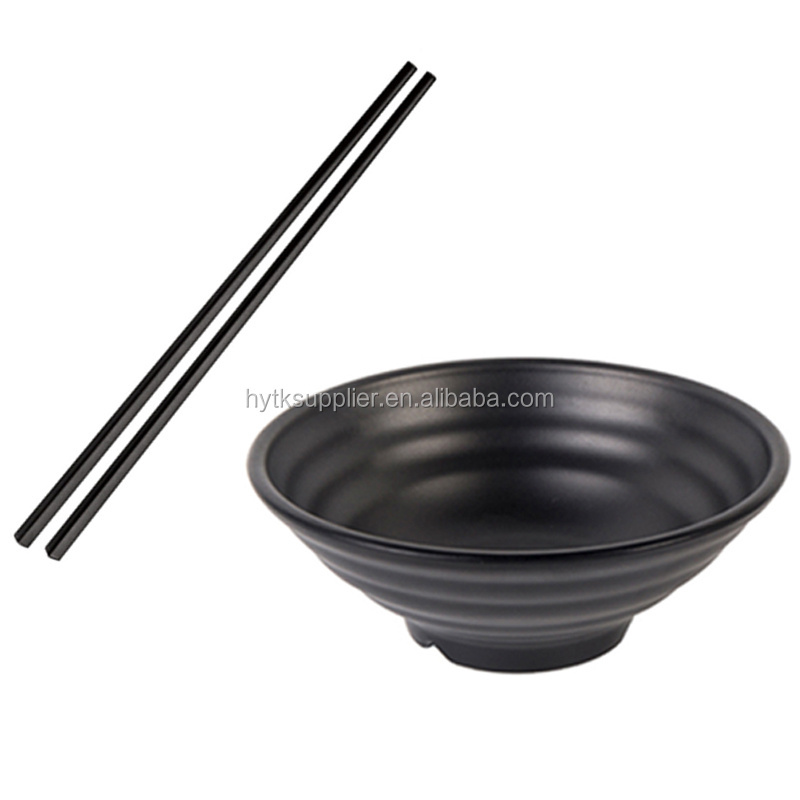 Melamine tableware for restaurants ,wholesale prices supply noodle bowl with chopsticks