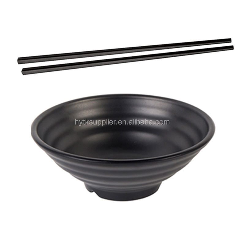 Melamine tableware for restaurants ,wholesale prices supply noodle bowl with chopsticks