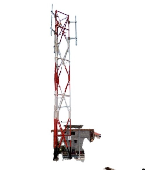 GSM Rooftop Telecommunication pole electricity steel tower/ Antenna tower/ Lattice tower