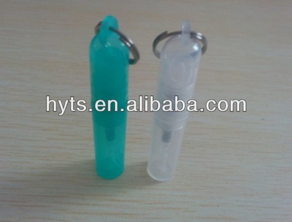 refillable mini portable empty perfume transparent plastic keychain spray bottle