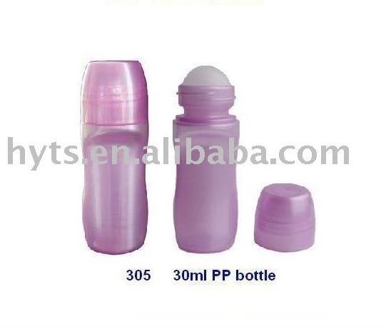 50ml empty plastic deodorant roll on bottle with plastic roller ball for packaging