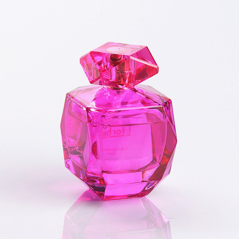 wholesale china pink 100ml empty glass empty perfume bottle