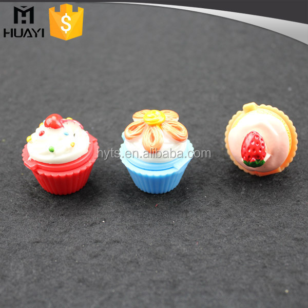 mini cute colorful cupcake lip gloss container