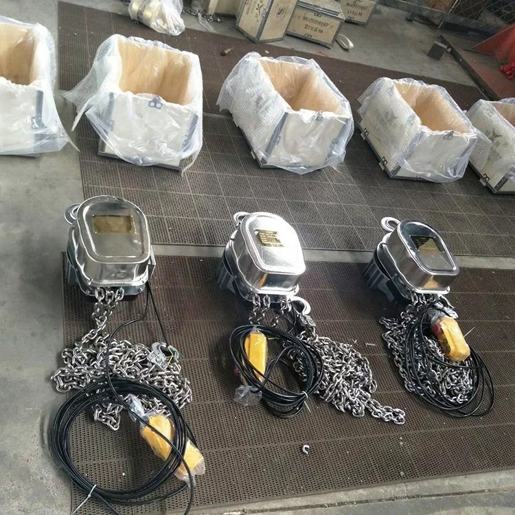 1Ton 3meters DHSS stationary type stainless steel electric chain hoist supplier in China