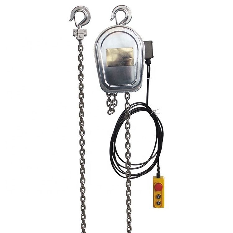 1Ton 3meters DHSS stationary type stainless steel electric chain hoist supplier in China