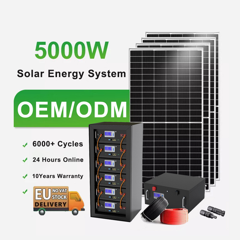 CERRNSS OEM/ODM 10Year Warranty 6000+ Cycles Complete Kits 5Kw 10Kw 20Kw 30Kw 60Kw Power Home Use Off Grid Solar Energy System