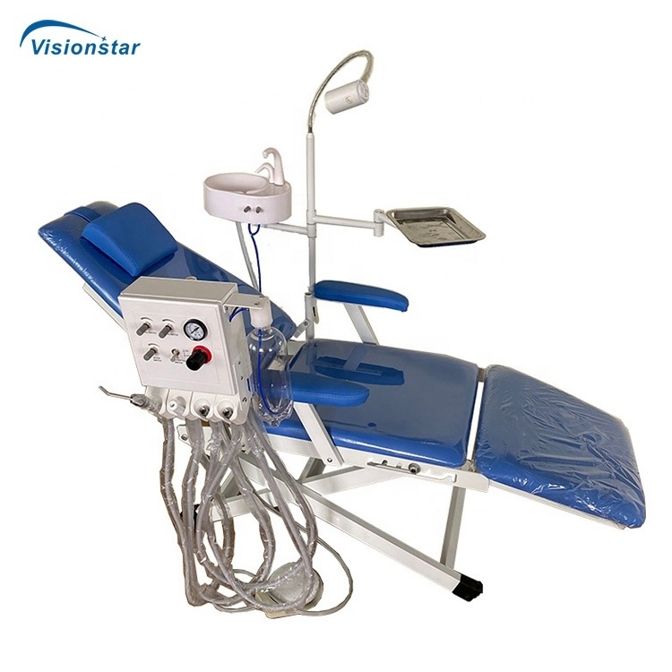 SJD-A009 Folding Dental Chair Unit with Air Compressor Cheap Portable Dental Chair