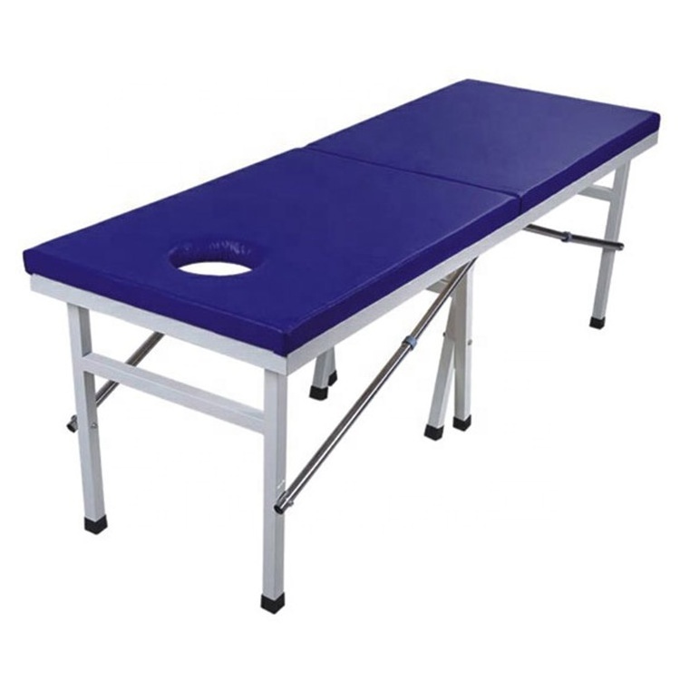 Cheap CE Medical Hospital Patient Head Adjustable Steel Doctors Examination Bed