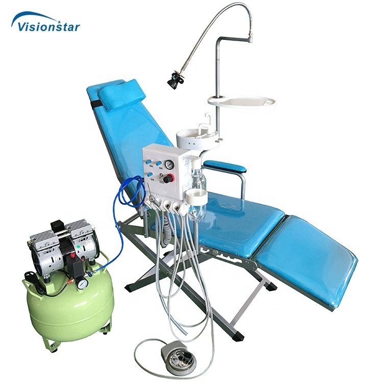 SJD-A009 Folding Dental Chair Unit with Air Compressor Cheap Portable Dental Chair