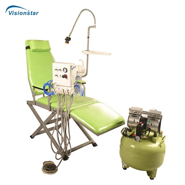 SJD-A009 Folding Dental Chair Unit with Air Compressor Cheap Portable Dental Chair