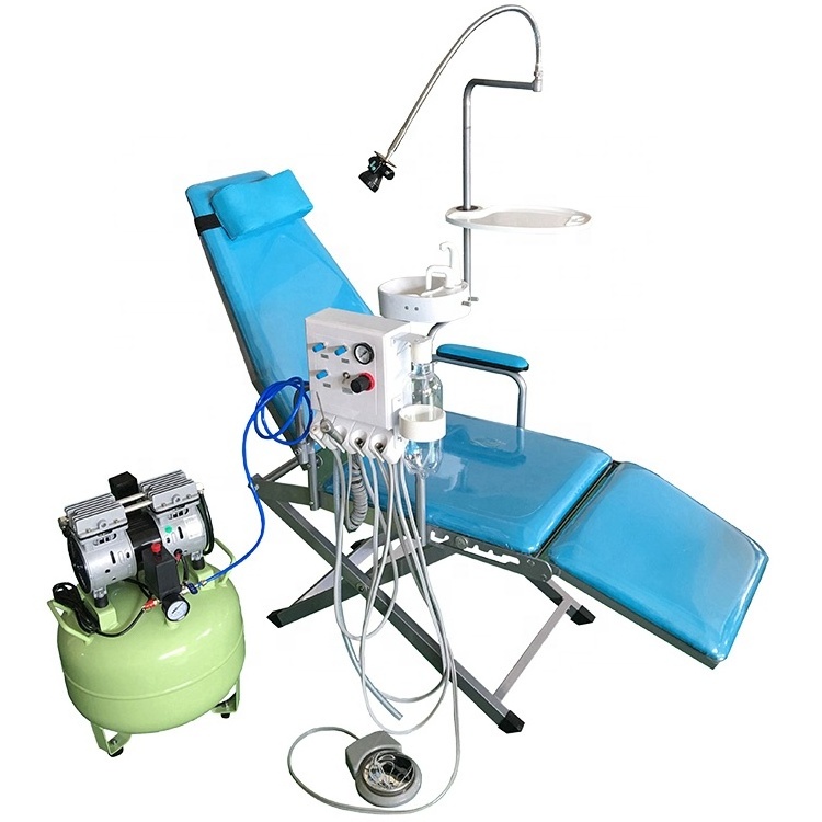 SJD-A009 Folding Dental Chair Unit with Air Compressor Cheap Portable Dental Chair