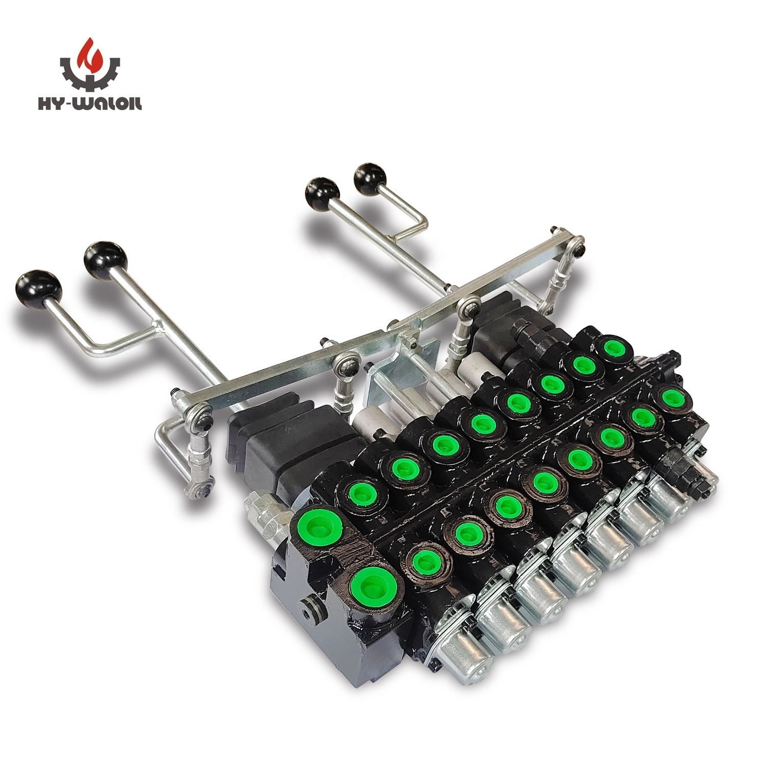 Hy-waloil CDB15 Series Hand Control Multiway 8 Spools 2-lever 3 coord splitter hydraulic control valve