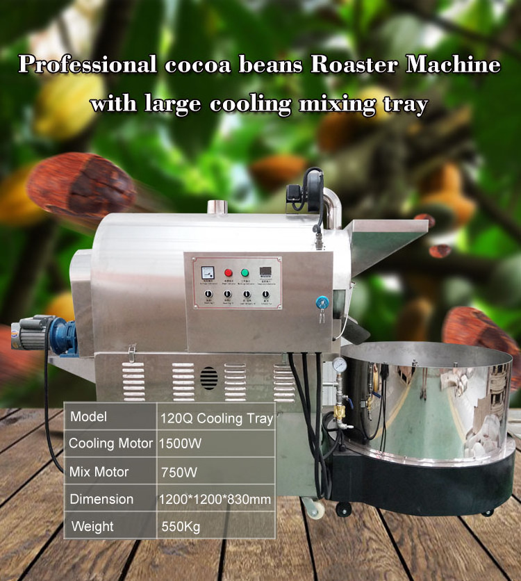 Commercial Chestnut Baking Machine Cashew Peanut Roaster Almond Cocoa Beans Nut Roasting Machine