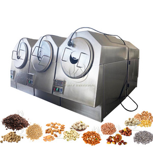 5kg/batch-500kg/batch Electromagnetic induction heating cocoa garains groundnut roaster machine