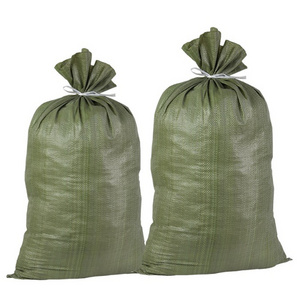 Custom Green PP Woven Bag Recycled Materials Construction Garbage Empty Cement Bags China Pp Woven Sand Bag