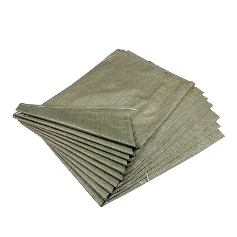 Custom Green PP Woven Bag Recycled Materials Construction Garbage Empty Cement Bags China Pp Woven Sand Bag