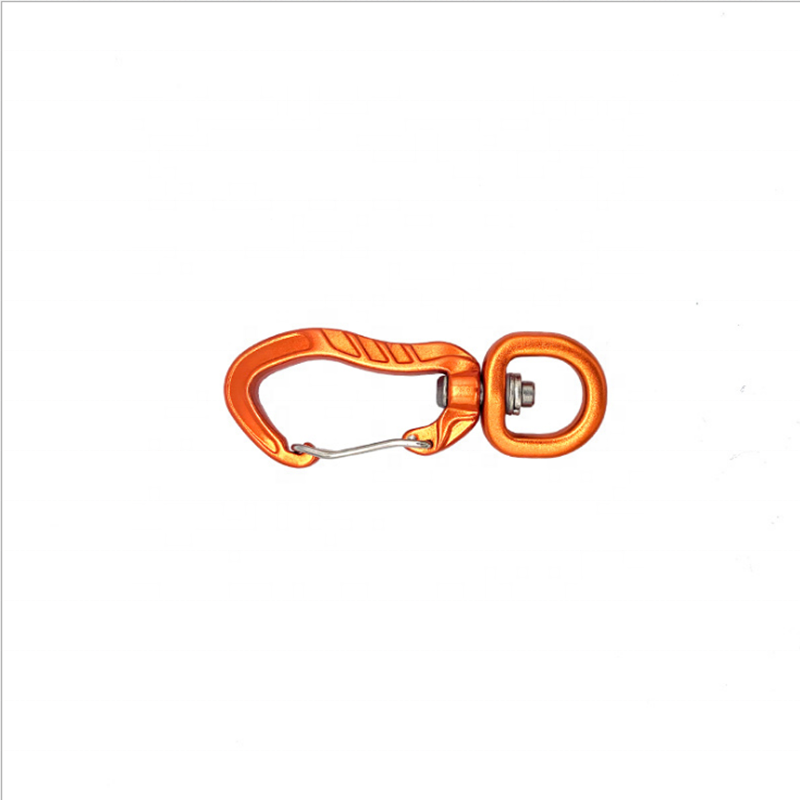 Model D Pet hook with spring bar Outdoor hammock hook Webbing buckle 7075 aviation aluminum dog chain key chain