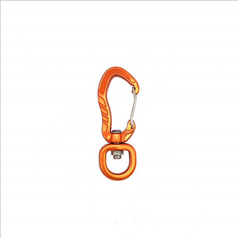 Model D Pet hook with spring bar Outdoor hammock hook Webbing buckle 7075 aviation aluminum dog chain key chain