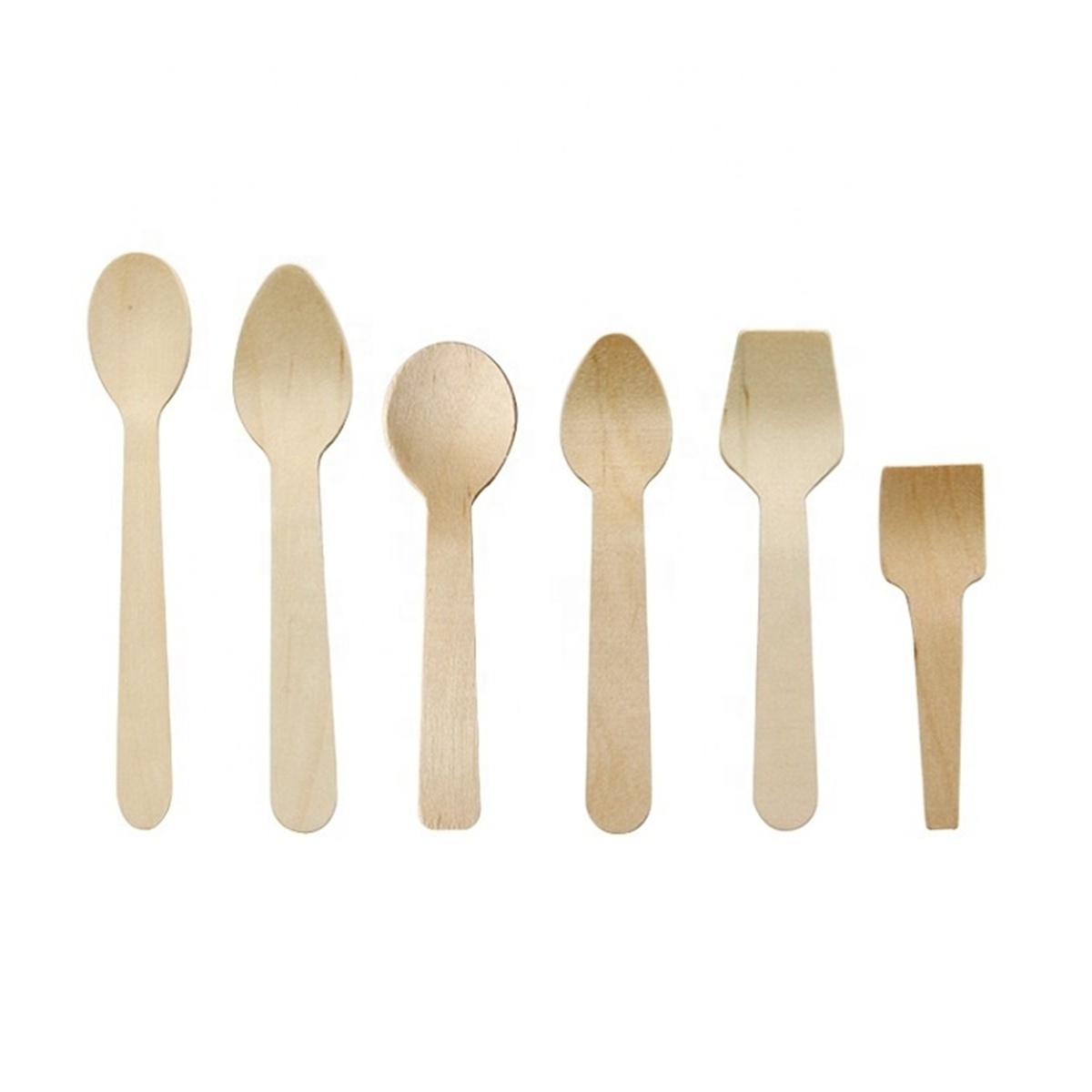 Biodegradable Small Wooden Spoon Disposable Wooden Spoon For Ice Cream And Yogurt