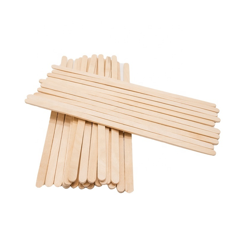 Raw material Food Grade compostable biodegradable paper packaging coffee stir wooden stick stirrer