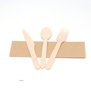 Disposable Eco-friendly fast delivery wooden cutlery Fondue Forks In Birch Wood for take-out