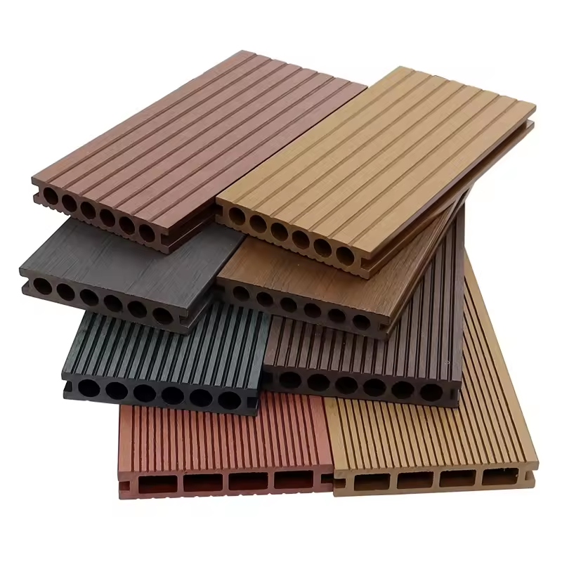 Hollow Wood Plastic Composite Decking Waterproof Outdoor Wpc Decking Board