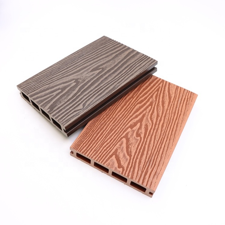 Bamboo terrace decking board wpc wooden plastic composite hollow wpc decking