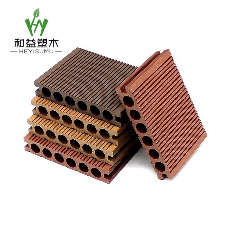 Skin-Friendly Outdoor Wood Plastic composite Deck boards wood texture flooring cheap artificial hardwood lumber wpc decking