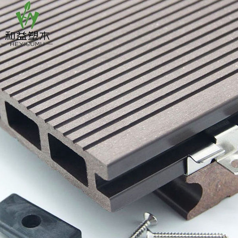 Bamboo terrace decking board wpc wooden plastic composite hollow wpc decking