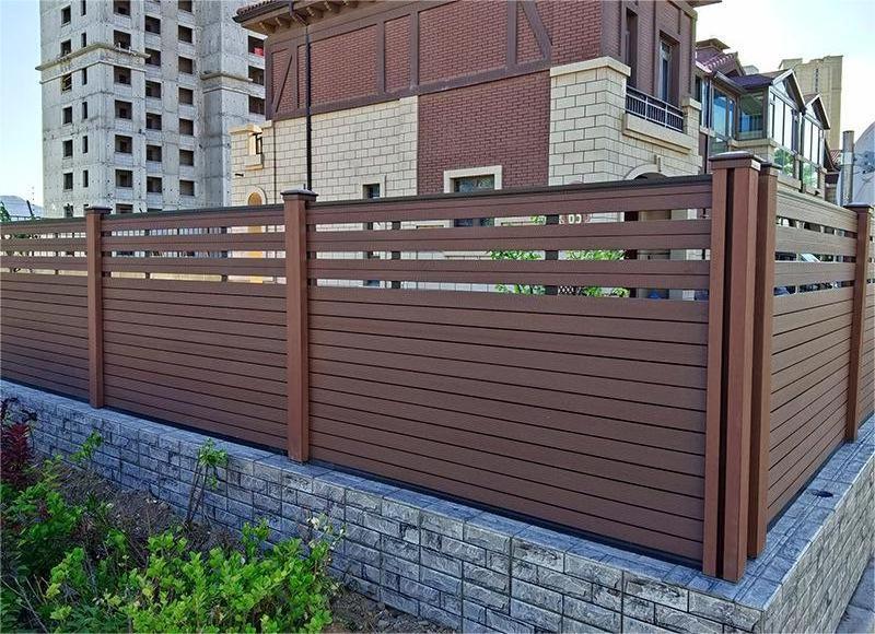 Waterproof outdoor wood plastic composite wpc fence panel outdoor wood like