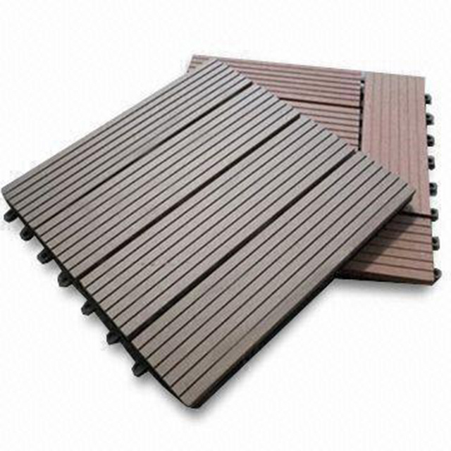 DIY wood plastic composite floor patio garden swimming pool balcony piso walkway roof tiles WPC board interlocking deck tile