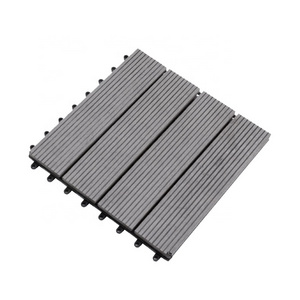 Cheap wood plastic composite tile fireproof wpc diy decking tile 300x300mm