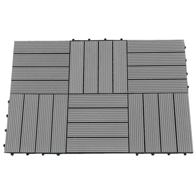 DIY wood plastic composite floor patio garden swimming pool balcony piso walkway roof tiles WPC board interlocking deck tile